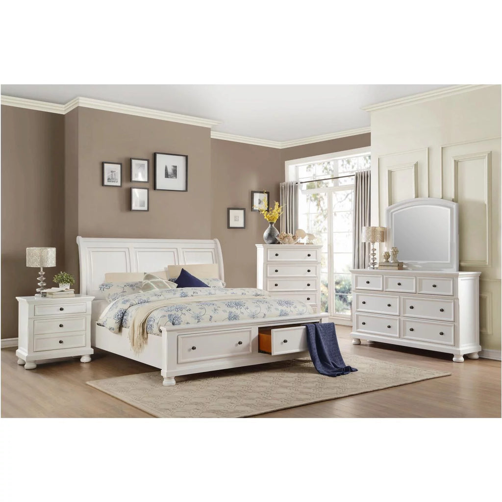 White Seven Drawer Wooden Dresser M311