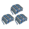 Set of 6 Spun Polyester U-Shaped Outdoor Dining Chair Cushions F5119