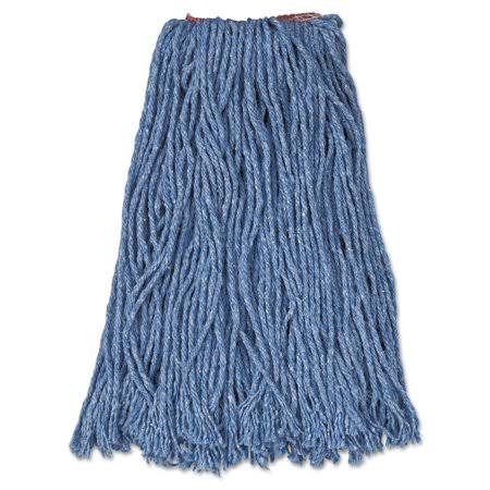 Blue Cotton/Synthetic Cut-End Blend Mop Head, 16oz, 12/Carton P8942