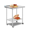 Stainless Steel Prep Table with Undershelf and Backsplash O1314