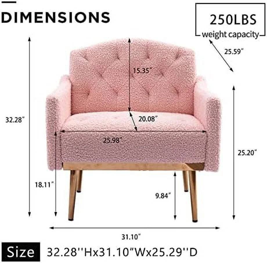 Gray Upholstered Accent Chair with Metal Legs N4780
