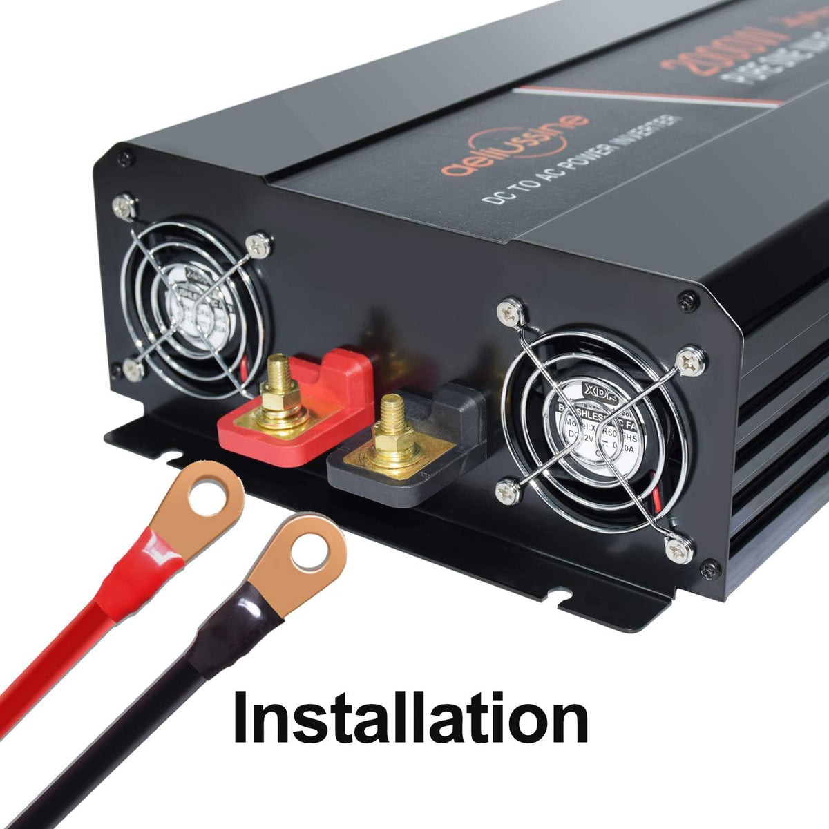 3000 Watt Pure Sine Wave Power Inverter 24 Volt DC to AC 110V 120V with LCD Display Remote Switch Y442