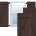 Raisin Brown PVC Board and Batten Shutters B746906