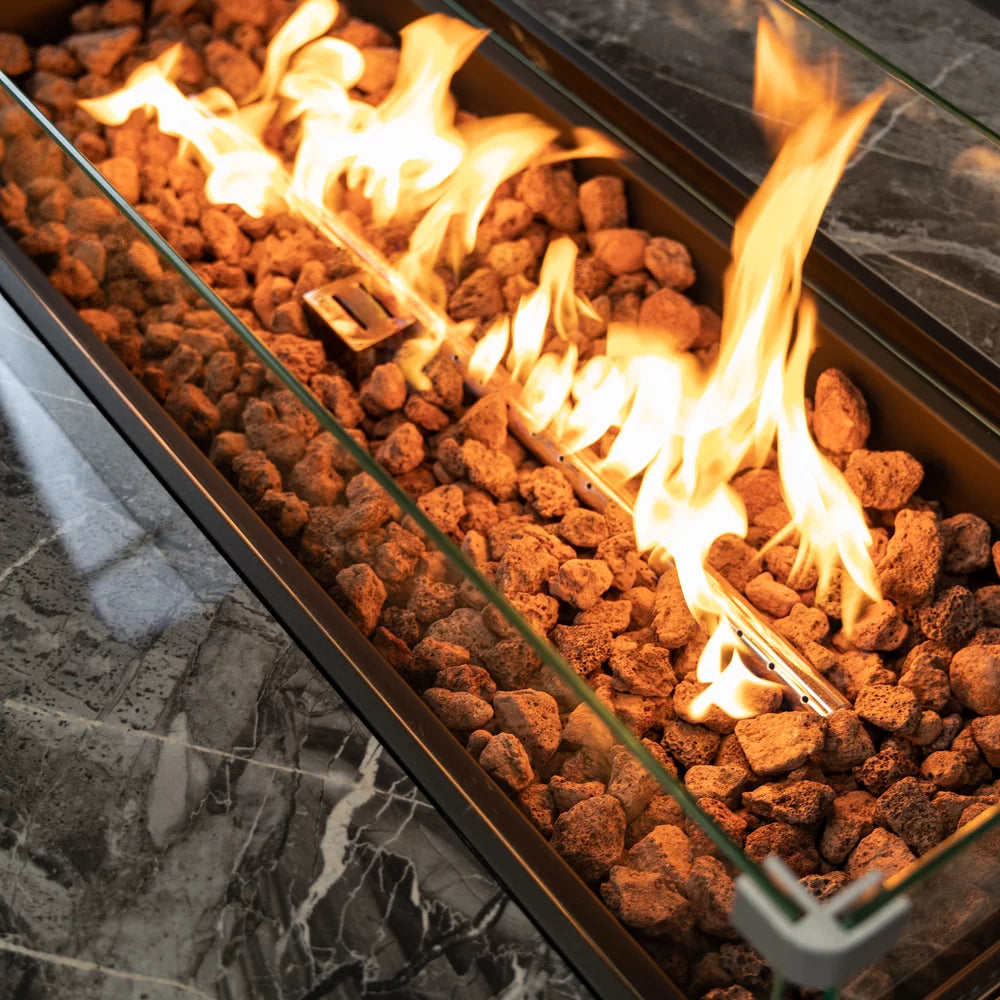 20lbs Wicker Gas Outdoor Firepit Table T975990