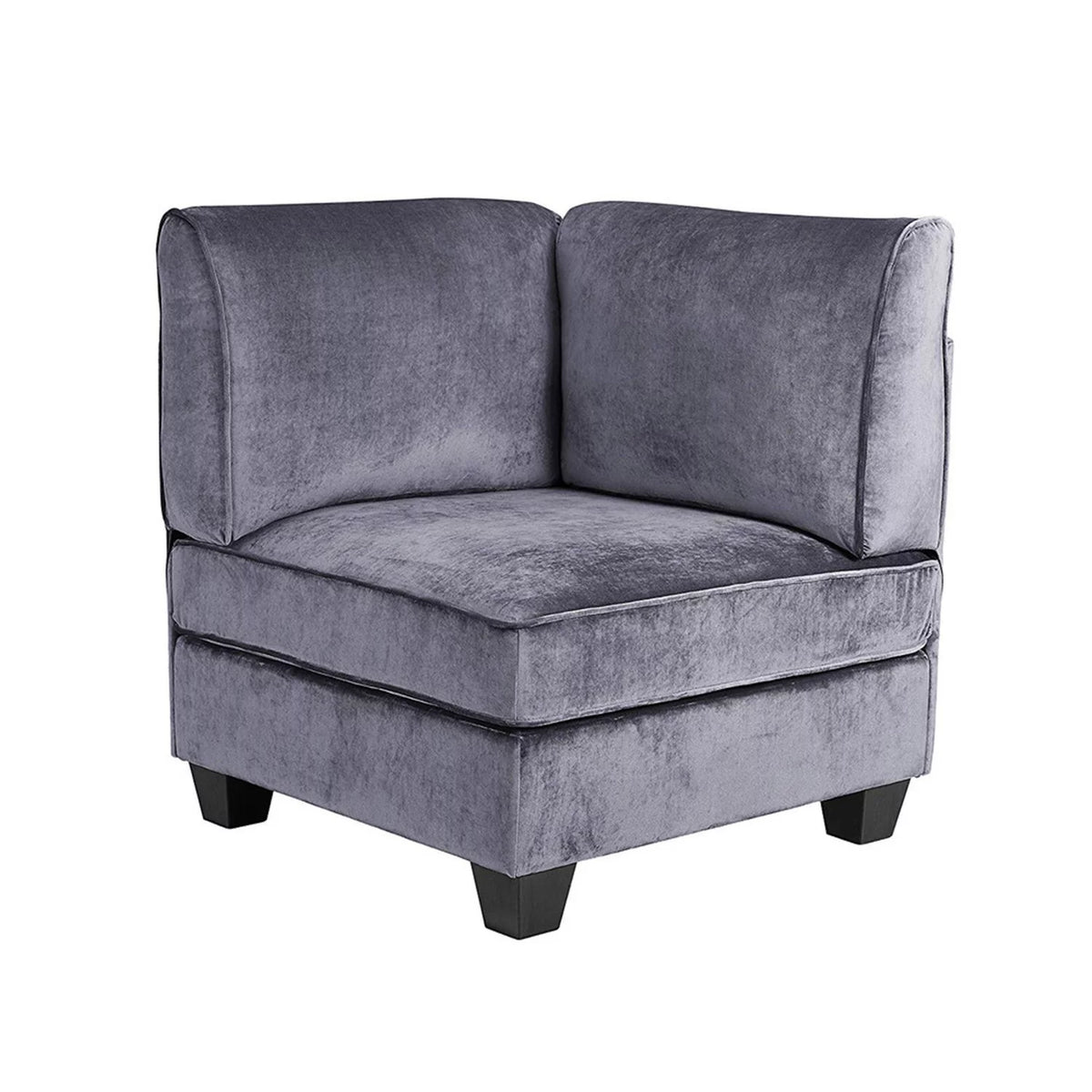 Gray Velvet 8Pc Modular Sectional Sofa R59741