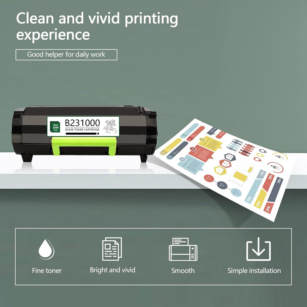 Black Remanufactured Toner Cartridge for Lexmark Printer H324