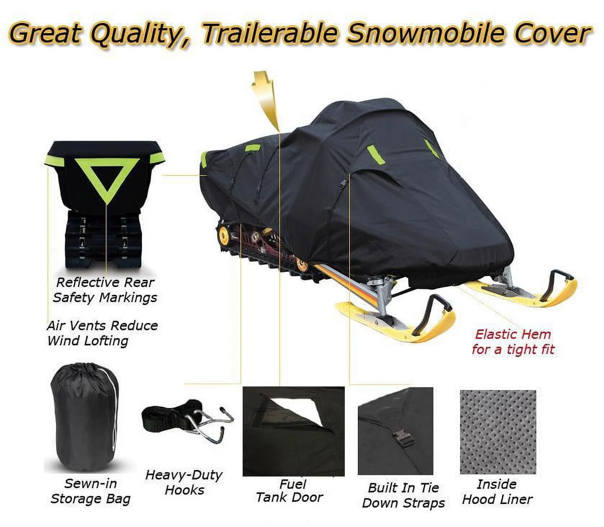 Trailerable 600 Denier Snowmobile Cover D194826