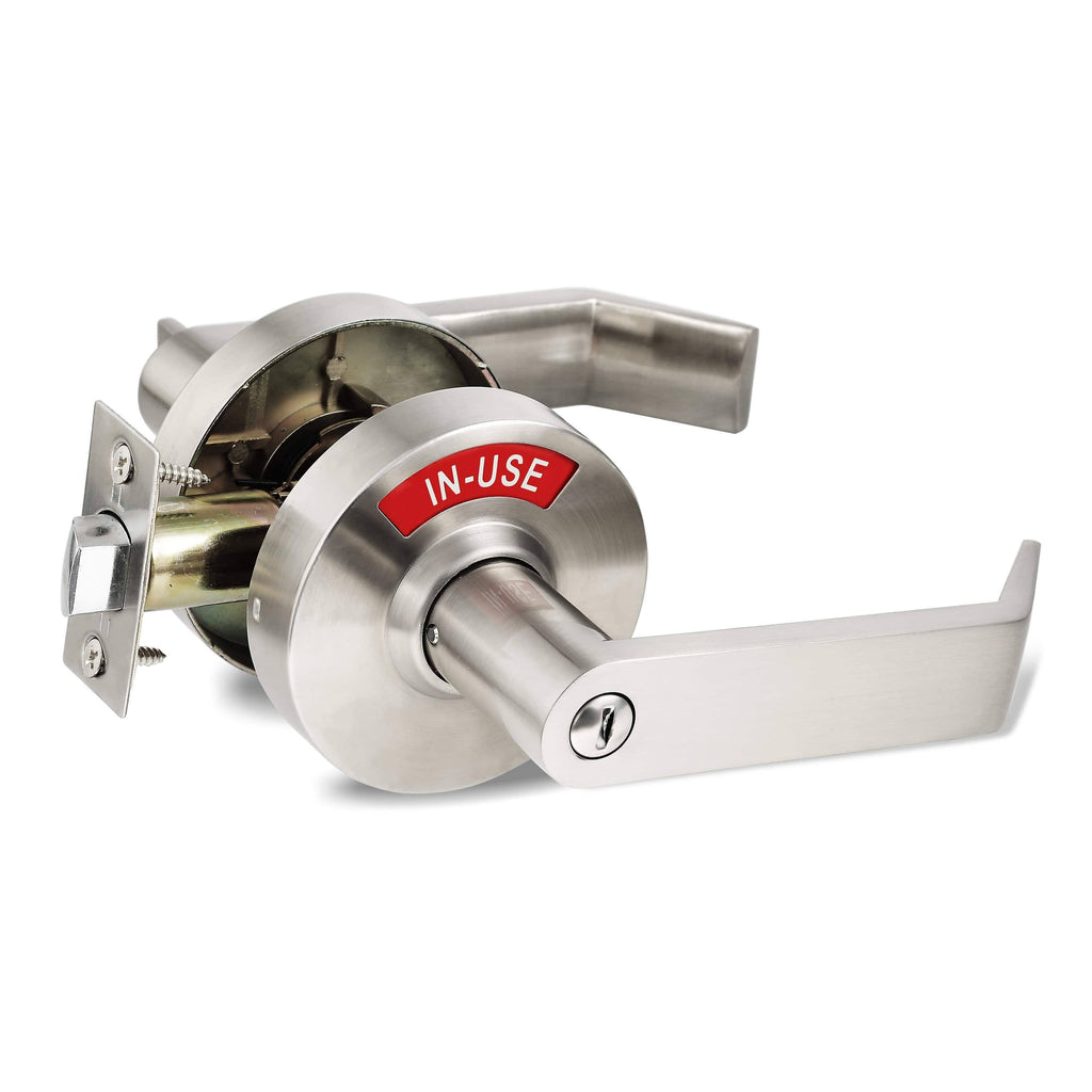Satin Nickel Privacy Indicator Lock and Lever K950