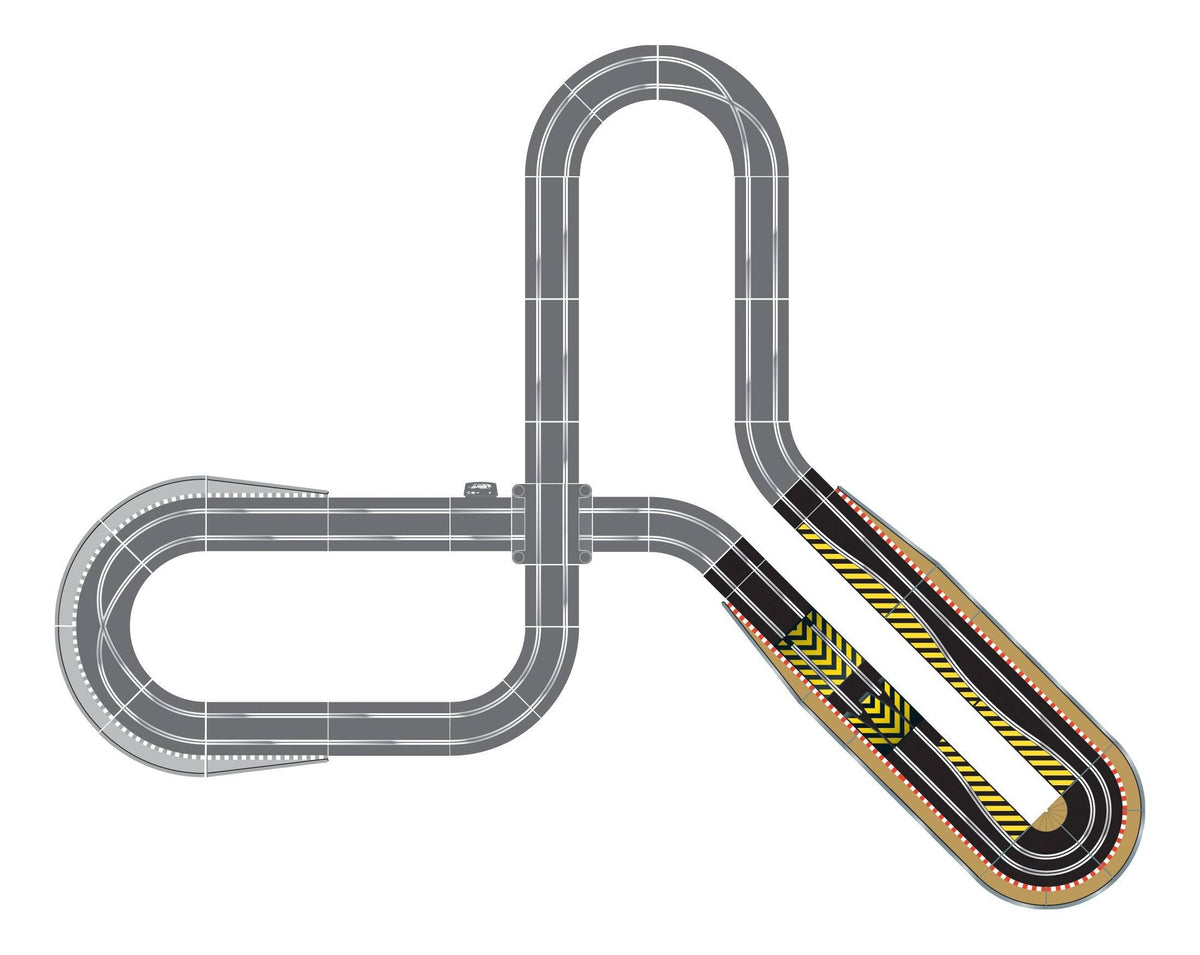 Track Extension Pack with Ramp Up and Ramp Down, 2 Hairpin Curves, 2x 1/4 Straight, 4 Side Y145