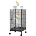 36-Inch Wrought Iron Open Play Top Bird Flight Cage with Rolling Stand F55570