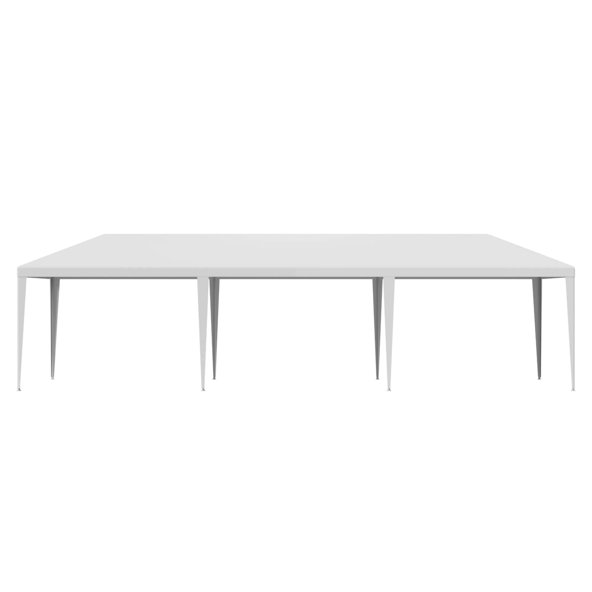 10'x 30' White Gazebo Canopy with 6 Windows & 2 Sidewalls R937094