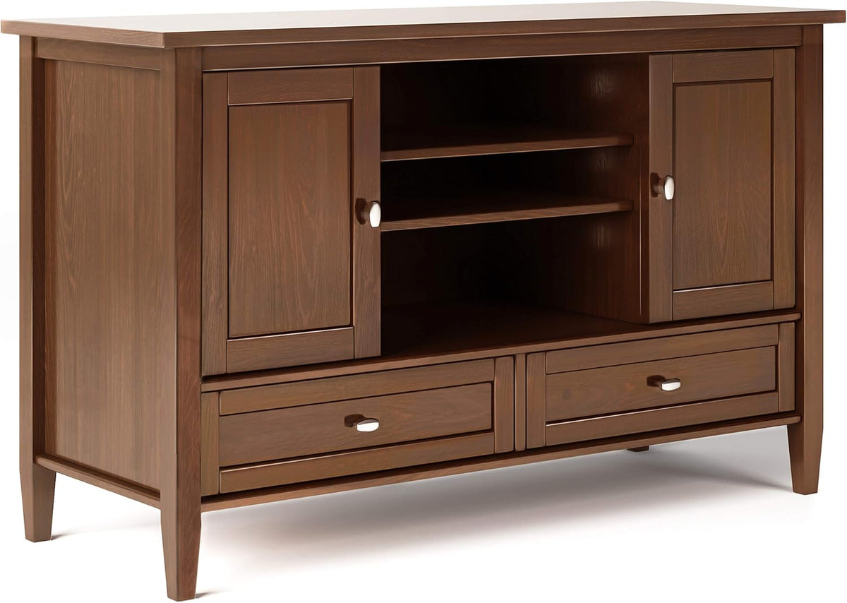 Black 47 inch Wide Solid Wood TV Media Stand B513930