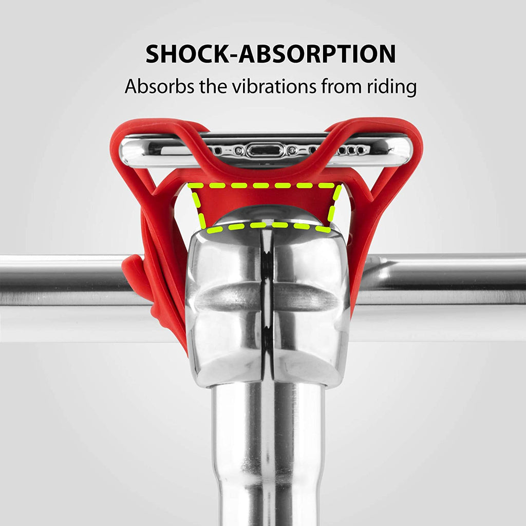 Red Bike Phone Mount for Stem Mounting 4.7"-7.2" Cell Phones X476