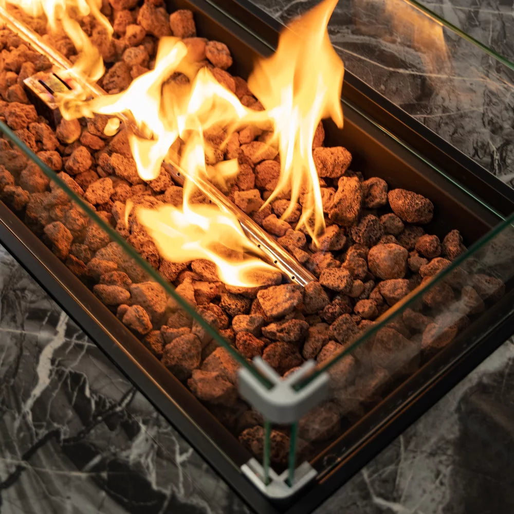 20lbs Wicker Gas Outdoor Firepit Table T975990