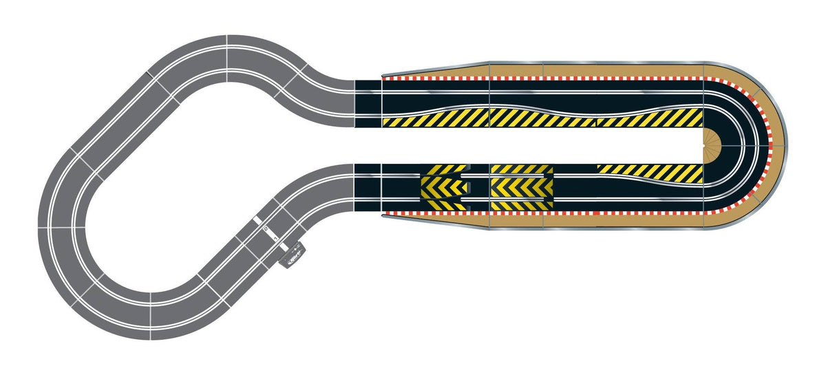 Track Extension Pack with Ramp Up and Ramp Down, 2 Hairpin Curves, 2x 1/4 Straight, 4 Side Y145
