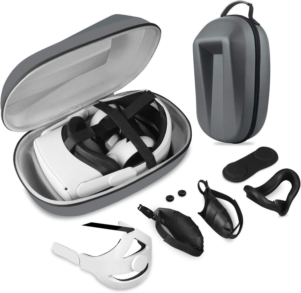 Head Strap with Case Travel, Face Pad, Controller Grips Cover D49681