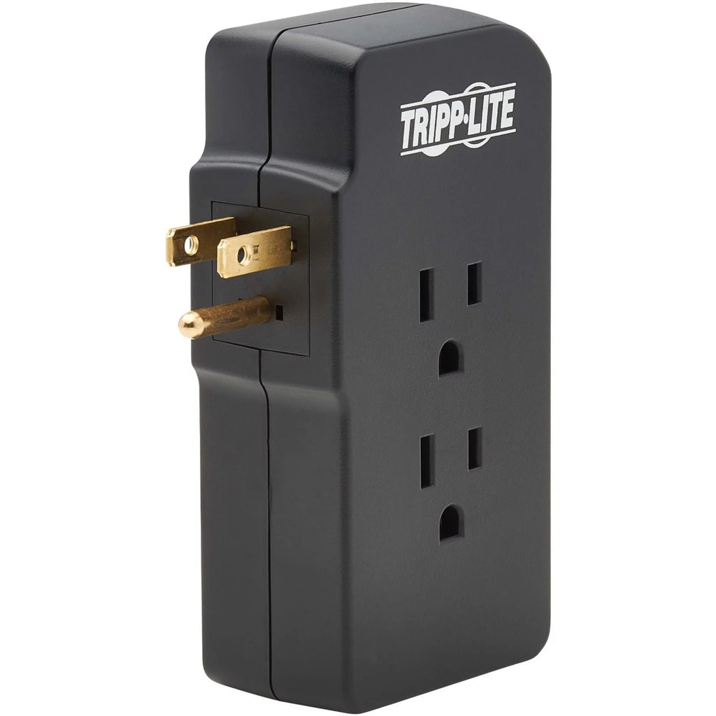 3-Outlet Surge Protector 2 USB Charging Ports Black P8136