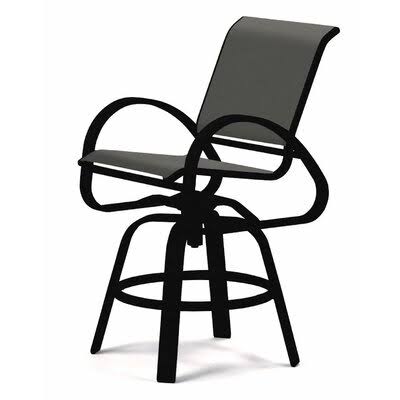 Patio Bar Stool Textured Black Titanium C90127