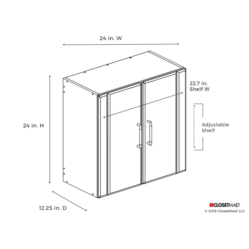 2 Door Wall Cabinet Black U66186