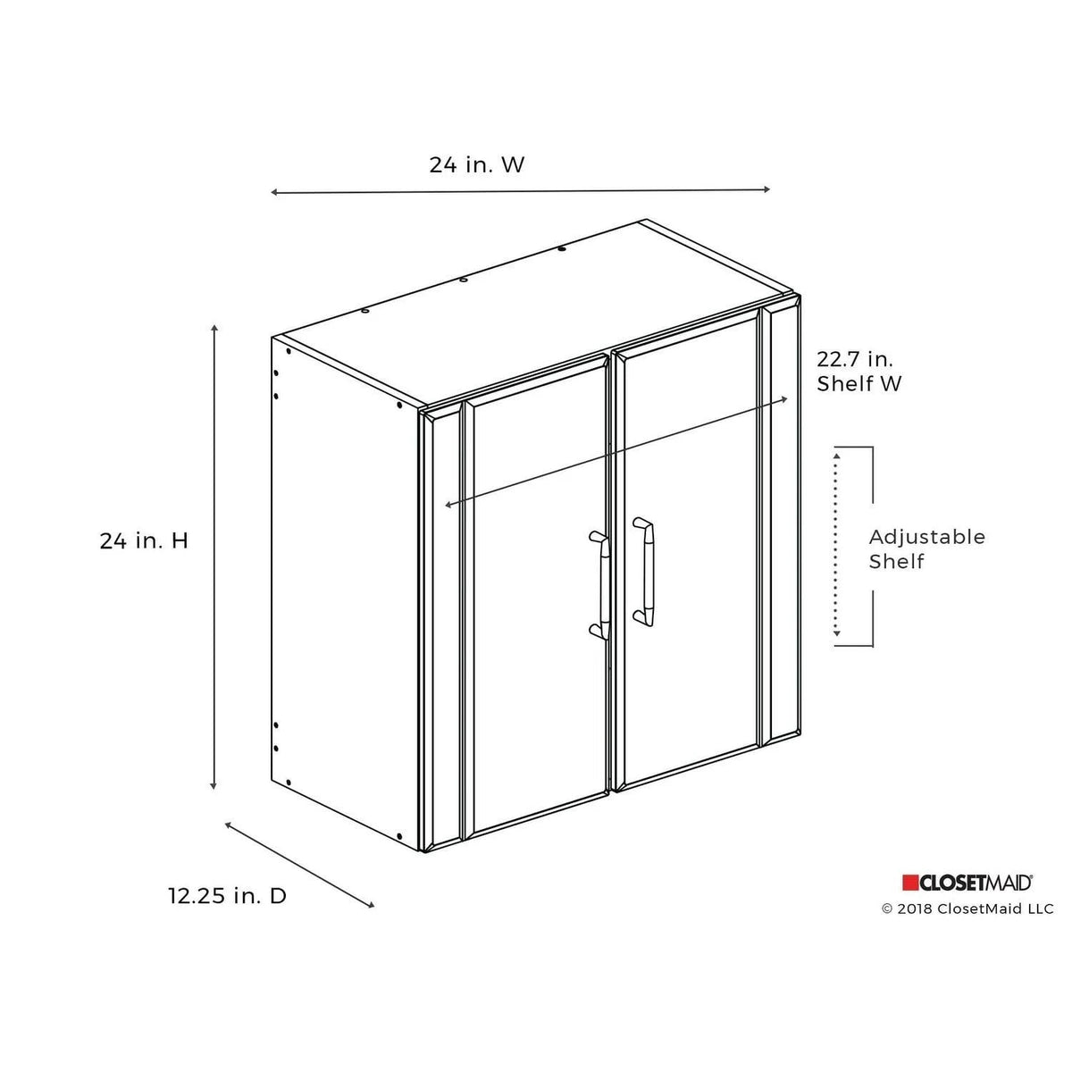 2 Door Wall Cabinet Black U66186