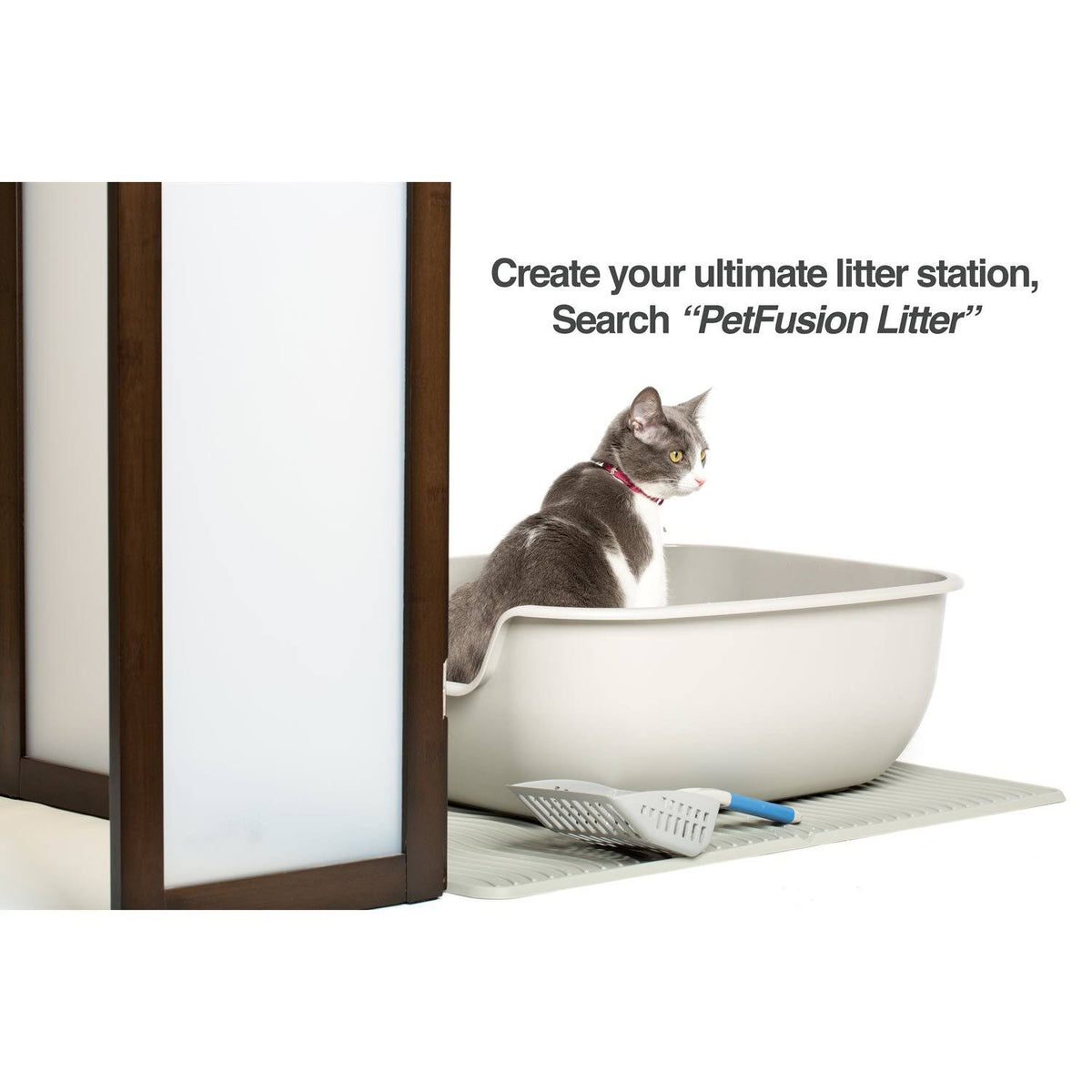 Cloud White Litter Box Privacy Screen Q249220