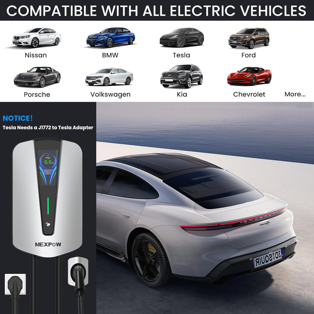 Level 2 EV Charger with 25FT Cable S7623