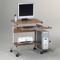 Mobile Wood Computer Cart U5733