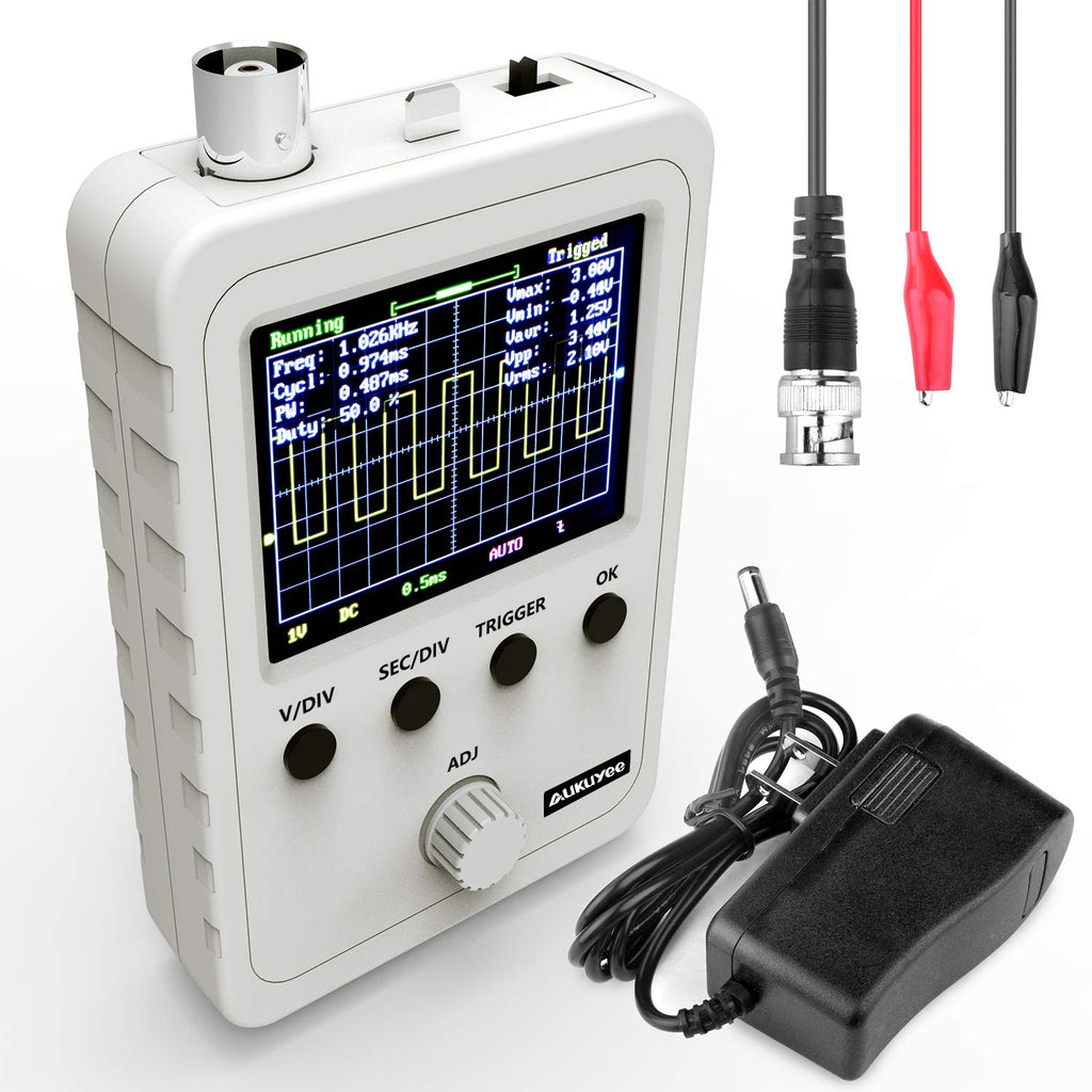 2.4 TFT Digital Oscilloscope Kit with Power Supply and BNC-Clip Cable Probe E685