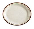 Brown Speckled Stoneware Oval Platter, Box of 24 X46411