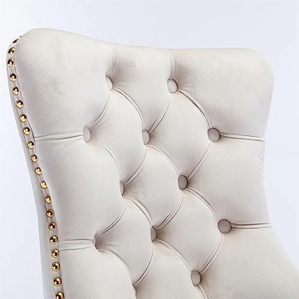Black Tufted Artificial Rabbit Hair Office Chair with Golden Metal Base H499997