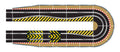 Track Extension Pack with Ramp Up and Ramp Down, 2 Hairpin Curves, 2x 1/4 Straight, 4 Side Y145