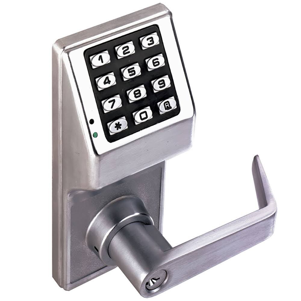 Satin Chrome Electronic Push Button Lock O8246