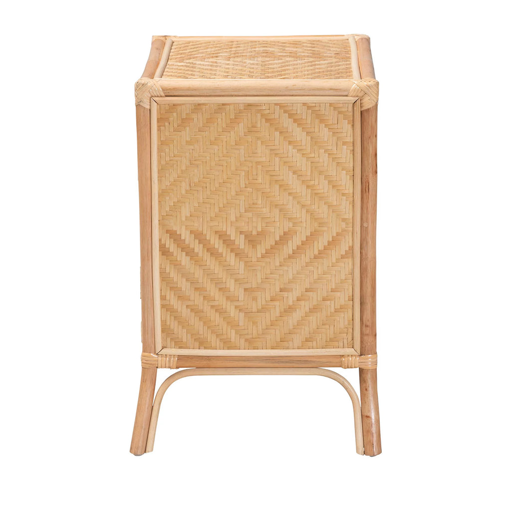 Natural Brown Rattan Nightstand C4021