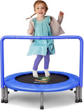 36'' Mini Folding Toddler Trampoline with Handle and Safety Padded Cover N57788