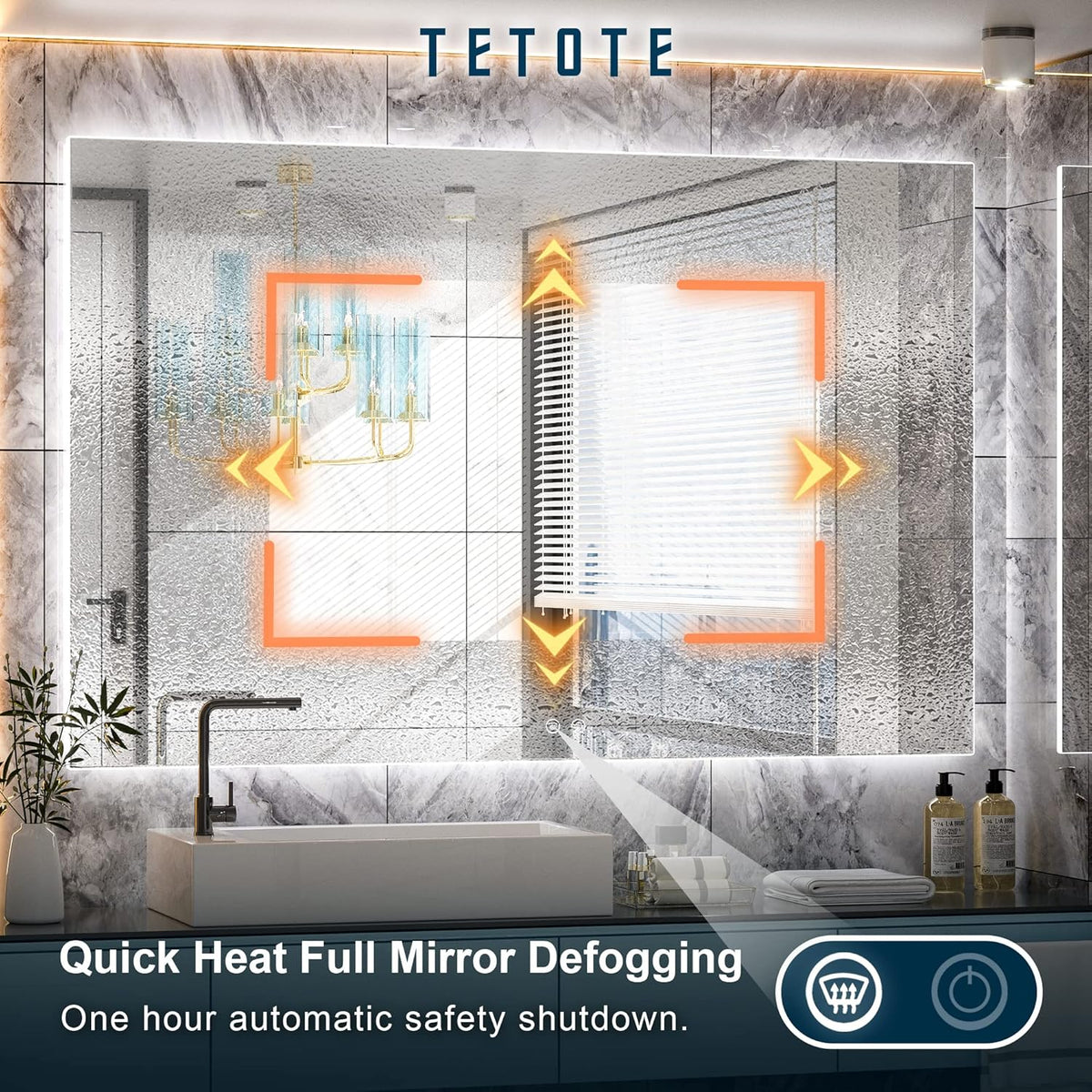 55 x 36 Inch LED Bathroom Backlit Anti Fog Dimmable Vanity Mirror M648017