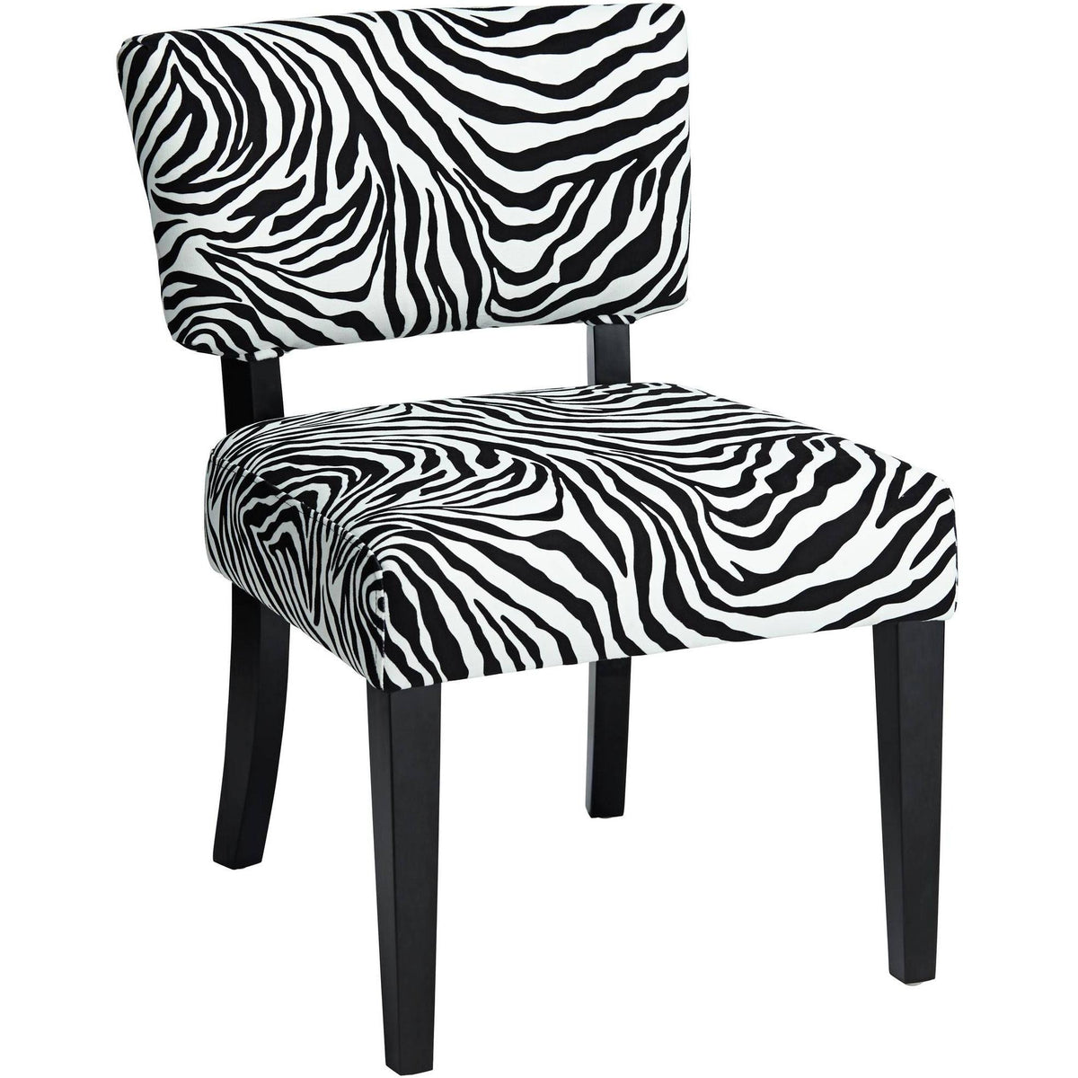 Zambia Zebra Print Accent Chair with Velvet Fabric P7209