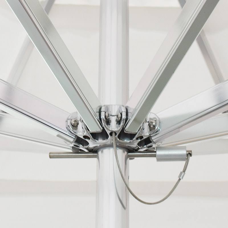 Navy Aluminum Pole Market Umbrella with Push Lift W335868