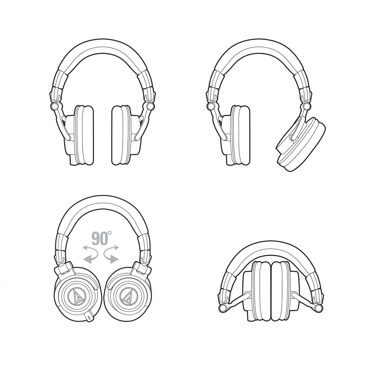 Closed-Back Monitor Headphones Black O5369