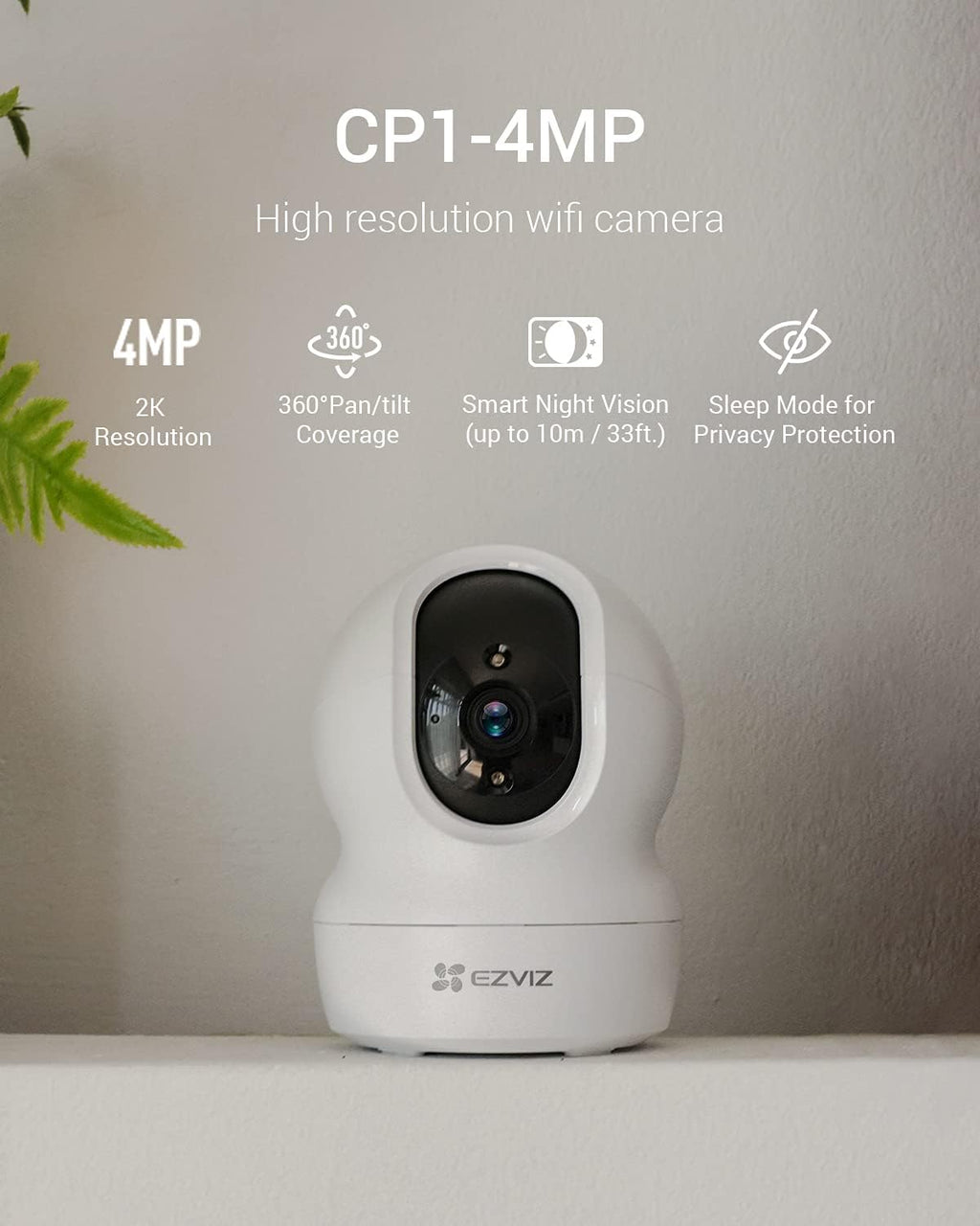 2K WiFi Indoor PTZ Camera with Night Vision O310712