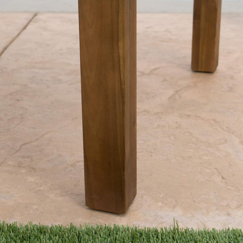 Teak Finish Acacia Wood Outdoor Dining Table D215470