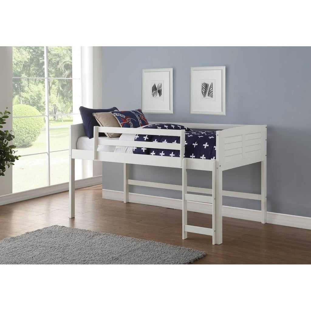 White Twin Tent Loft Bed U9485