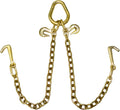 Towing Chain Bridle with Forged 4 Inch Mini J Hooks - Grade 70 Chain - 36 Inches Long - 4,700 Pound Safe Working Load V893