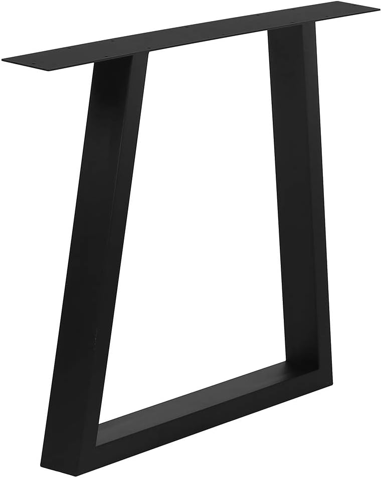 2 PCS Black Cast Iron Square Tube Table Legs D95800