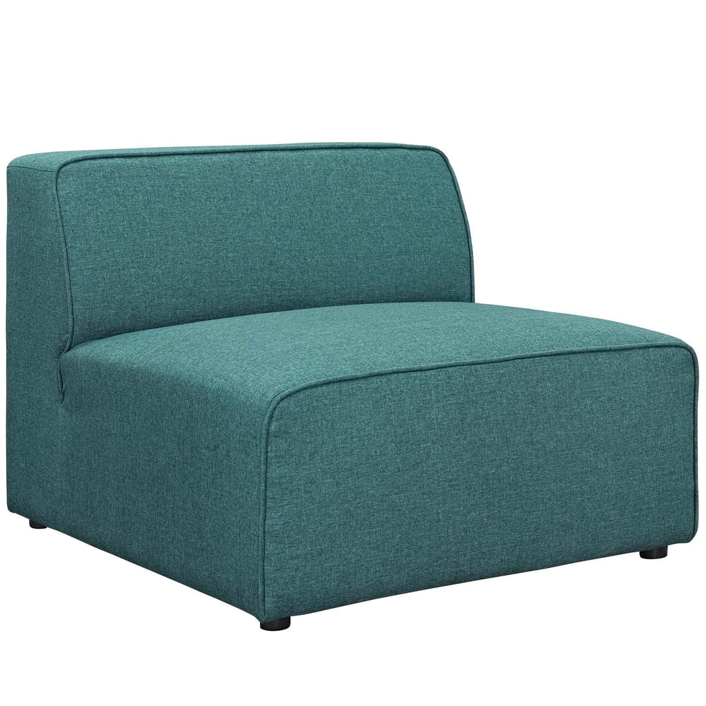 Teal Upholstered Fabric 7 Piece Sectional Sofa Set K4188