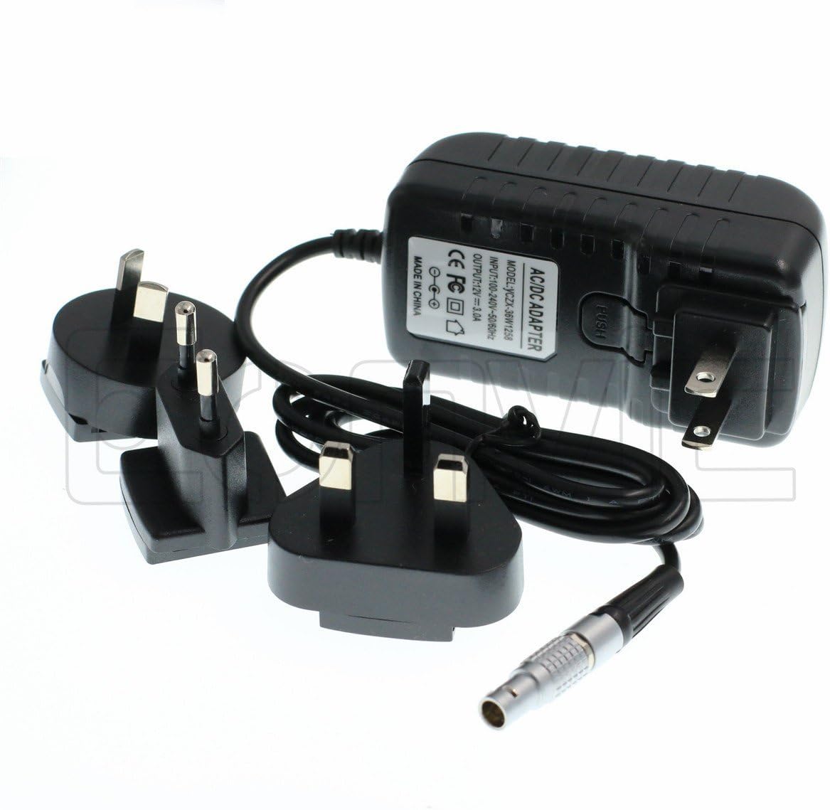 Right Angle 2 Pin to AC Power Adapter Cable with US EU Plugs O506