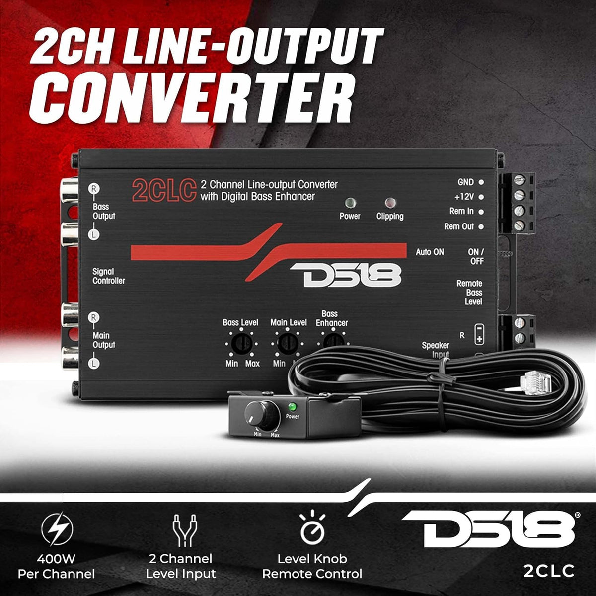 2 Channel Line Output Converter with Digital Bass Enhancer P913