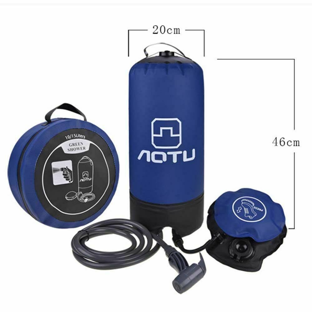 11L PVC Inflatable Portable Camp Shower Blue T817281