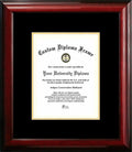 8x10 Mahogany Certificate Frame with Black & Gold Mats P498