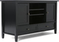 Black 47 inch Wide Solid Wood TV Media Stand B513930