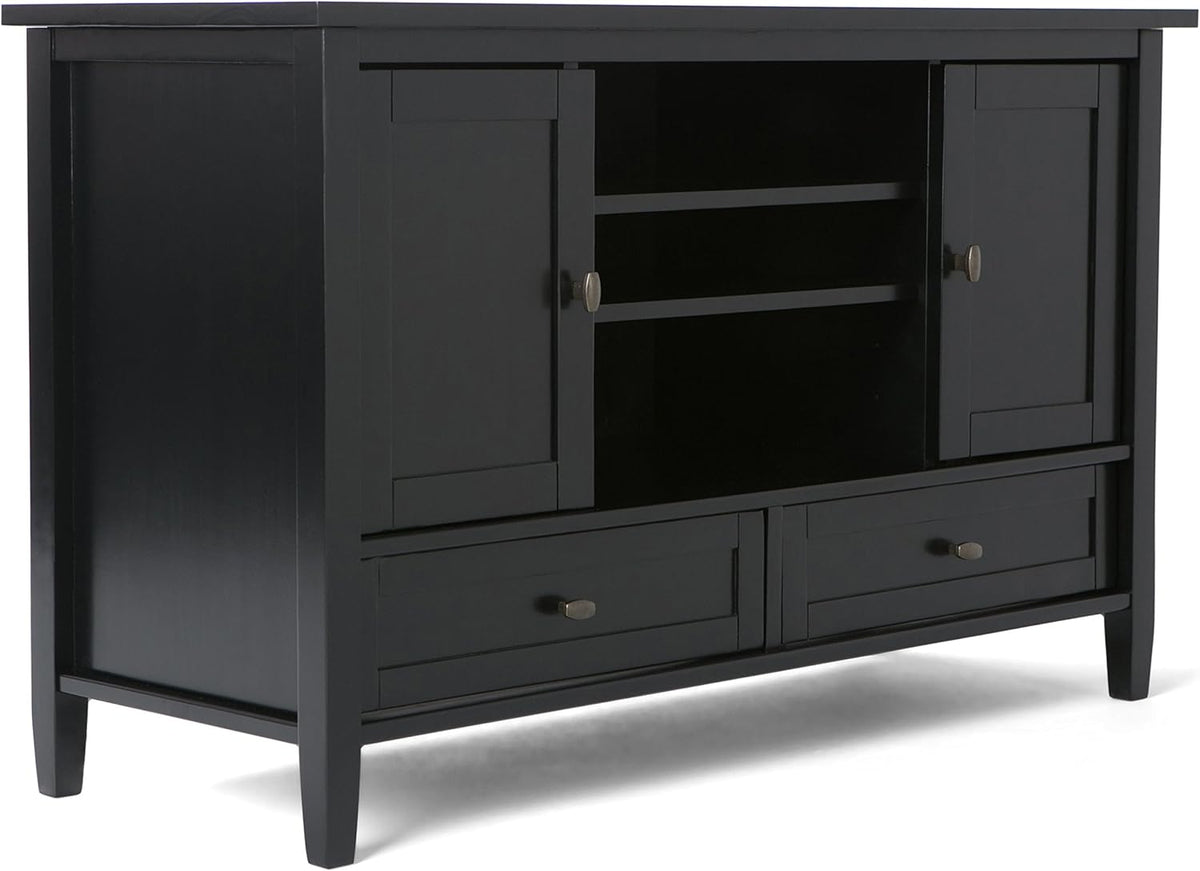 Black 47 inch Wide Solid Wood TV Media Stand B513930